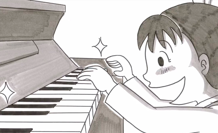 人生のさまざまなシーンに寄り添うピアノ。これまでも、これからも。~鉄拳かきおろしパラパラ漫画~