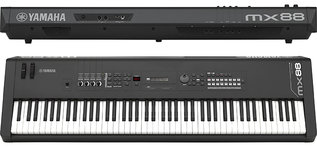 高音質のピアノ・シンセサイザー「MX88」はタッチ感も抜群。88鍵でありながら持ち運びも楽々！