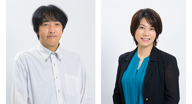 お話を伺った商品企画担当の鳥村浩之さん（左）とマーケティング担当の石田久美子さん。