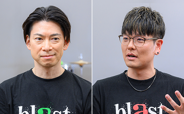 左から石川直（パーカッション）、米所裕夢（トランペット）