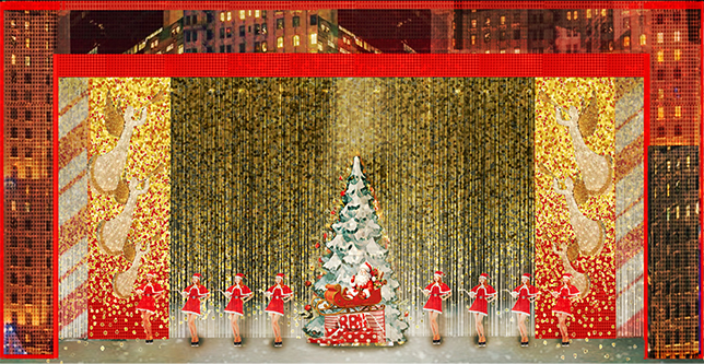 :『ブロードウェイ クリスマス・ワンダーランド2024』舞台セットのイメージ。