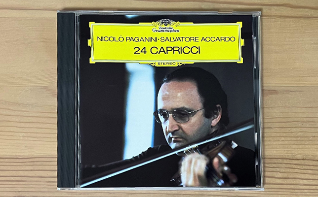 サルヴァトーレ・アッカルドの独奏によるCD「パガニーニ:24のカプリース」(1977年録音、ユニバーサル)