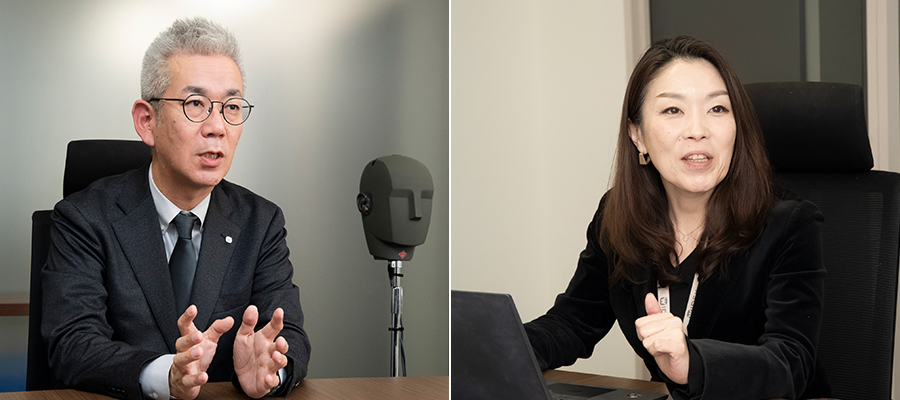 芦田勝政さん（左）と千葉和美さん（右）