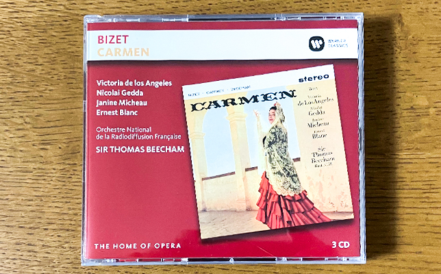 トーマス・ビーチャム指揮フランス国立管弦楽団によるビゼー：歌劇「カルメン（全曲）」（CD３枚組、1958～59年録音、ワーナー）