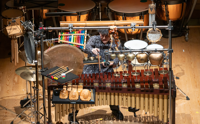 関聡、演奏中の写真