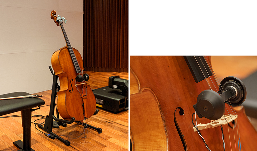 栞路さんが愛用したチェロ