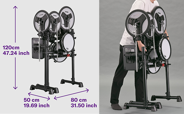 DTX6K5-MUPSを折りたたんだ時の写真