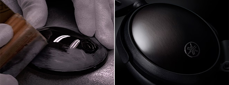 「YH-C3000」のハウジング部分と加工中の写真